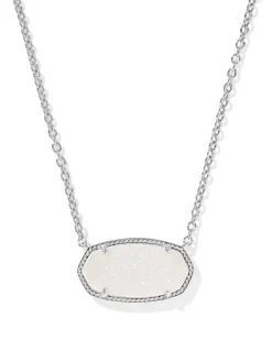 Elisa Silver Statement Short Pendant Necklace