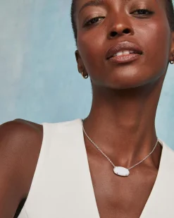 Elisa Silver Statement Short Pendant Necklace