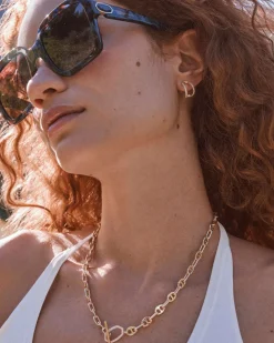 Elisa Toggle Gold Link and Chain Necklace