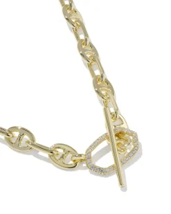 Elisa Toggle Gold Link and Chain Necklace