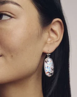 Elle Multi Star Silver Drop Earrings