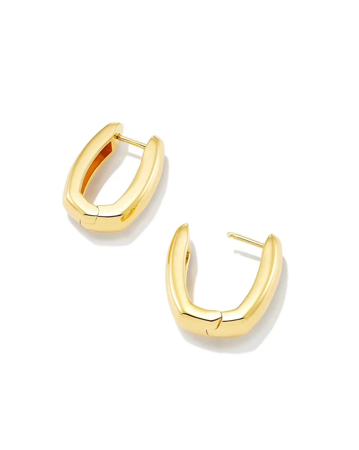 Ellen Wide Huggie Earrings in 18k Gold Vermeil