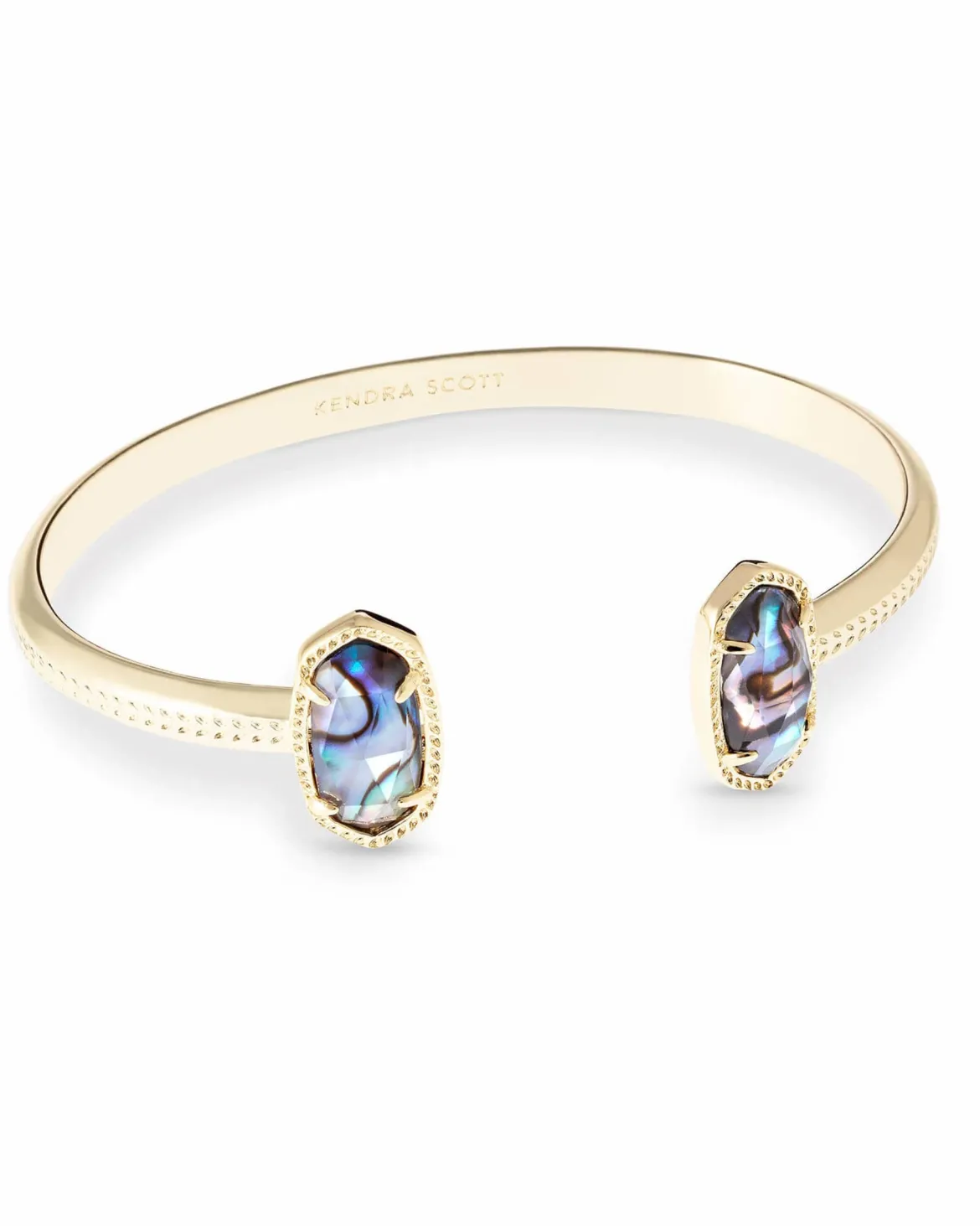 Elton Gold Cuff Bracelet in Abalone Shell