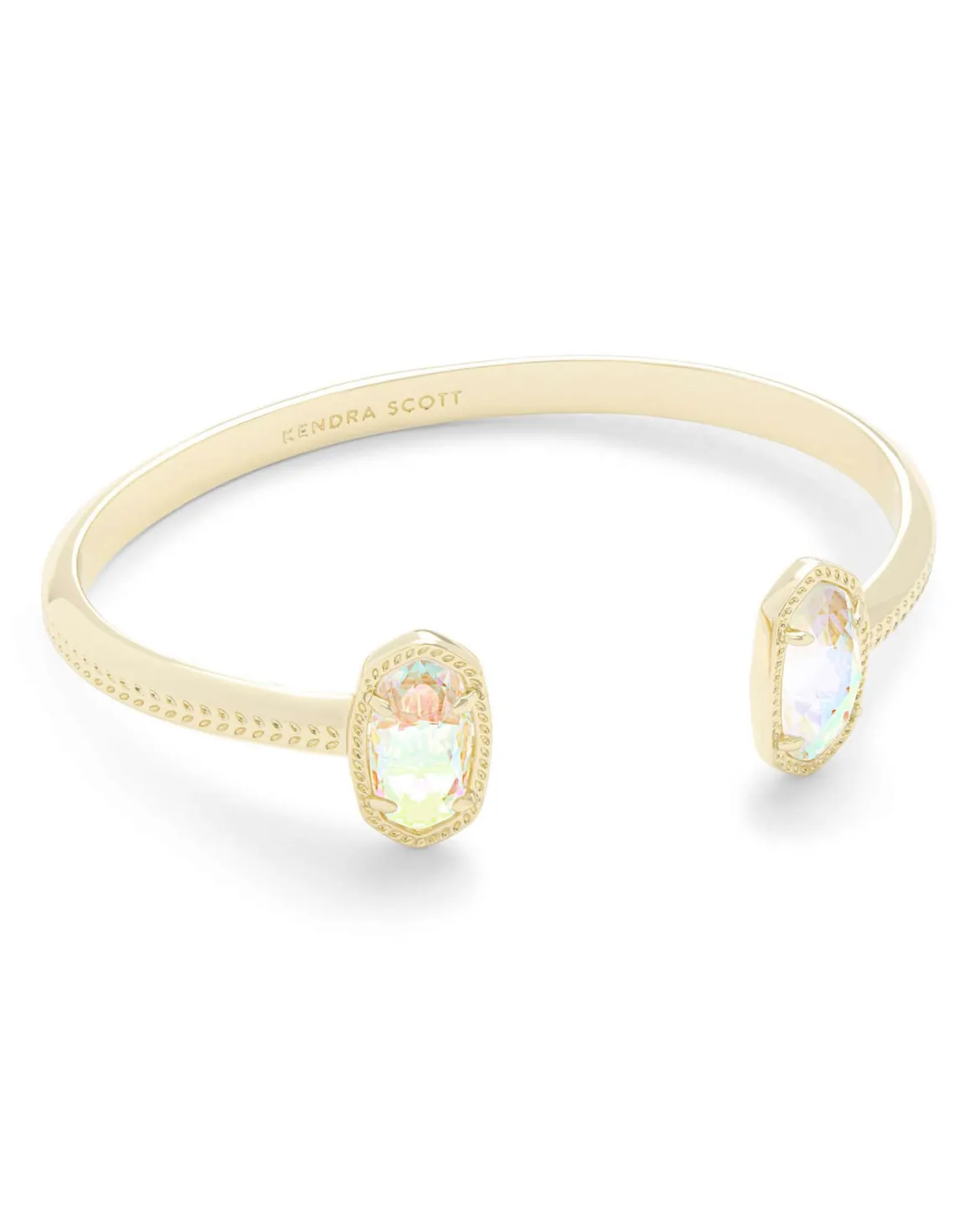 Elton Gold Cuff Bracelet in Dichroic Glass