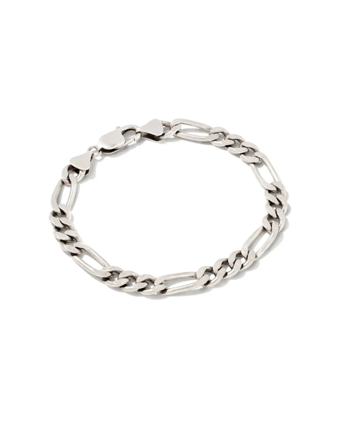 Figaro Chain Bracelet in Oxidized Sterling Silver