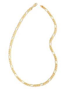 Figaro Chain Necklace in 18k Gold Vermeil