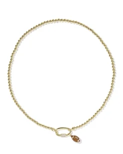 Football Gold Metal Strand Necklace