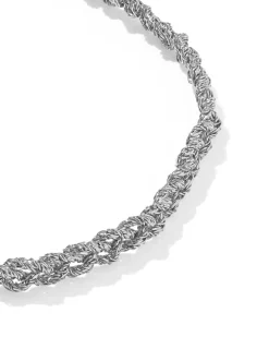 Gabriella Silver Braided Chain Bracelet