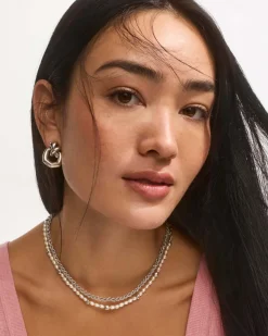 Gabriella Silver Braided Chain Necklace