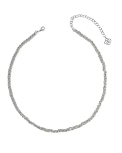 Gabriella Silver Braided Chain Necklace