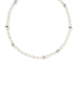 Gabriella Vintage Silver Pearl Strand Necklace
