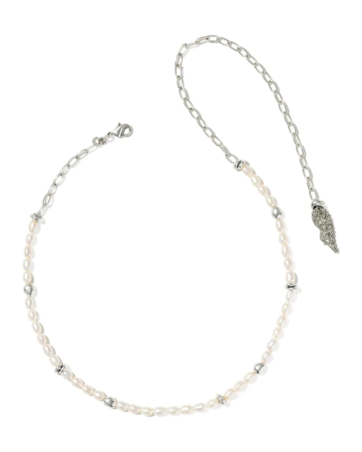 Gabriella Vintage Silver Pearl Strand Necklace