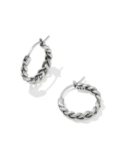 Gabriella Vintage Silver Set of 2 Huggie Earrings
