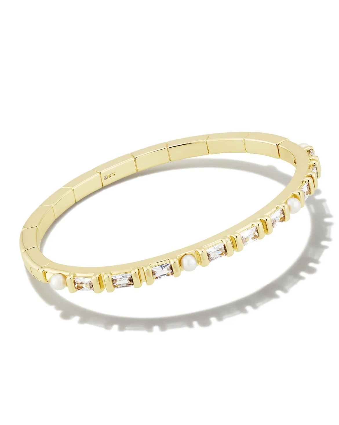 Gracie Gold Bangle Bracelet in White Mix
