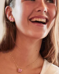 Haley Bow Gold Short Pendant Necklace