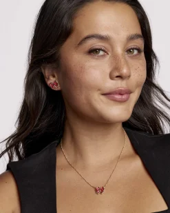 Haley Bow Gold Short Pendant Necklace