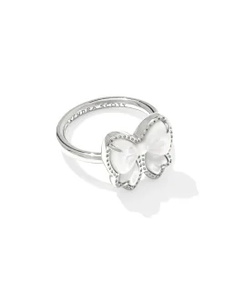 Haley Bow Silver Band Ring