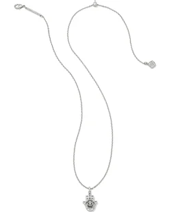 Hamsa Silver Short Pendant Necklace