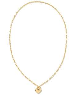 Heart Padlock Pendant Necklace in 18k Gold Vermeil