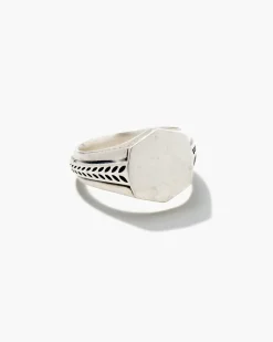 Hicks Signet Ring in Oxidized Sterling Silver
