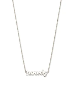 Howdy Pendant Necklace in Sterling Silver