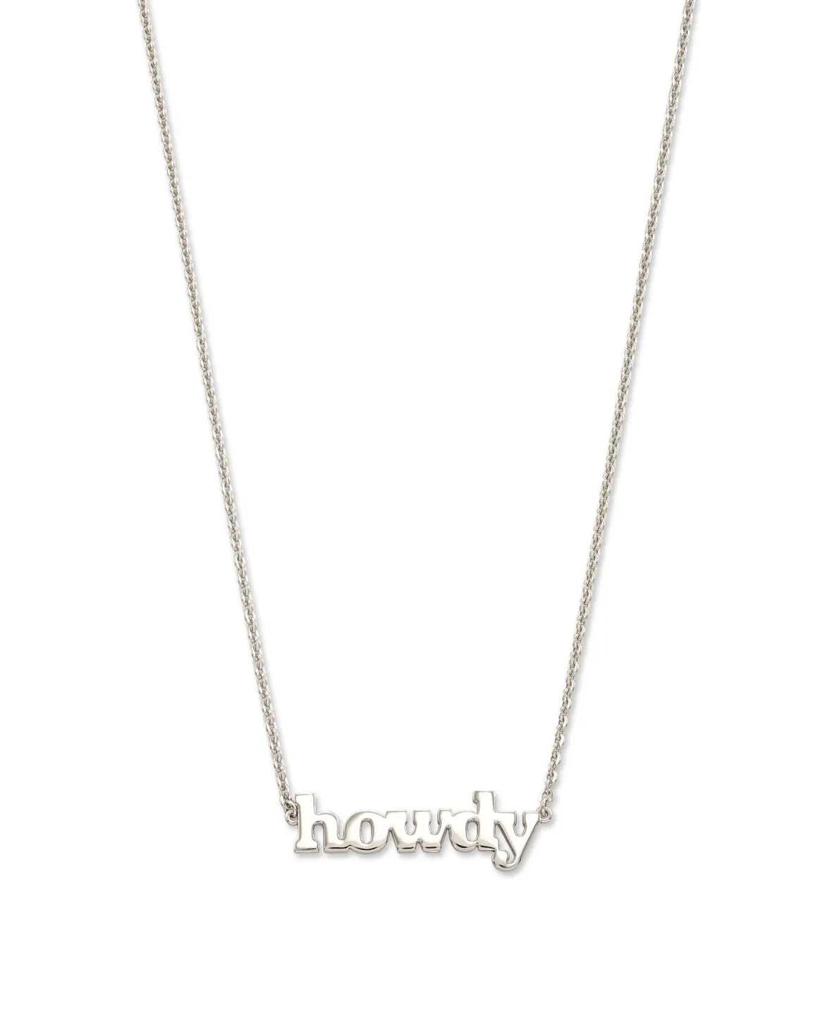 Howdy Pendant Necklace in Sterling Silver
