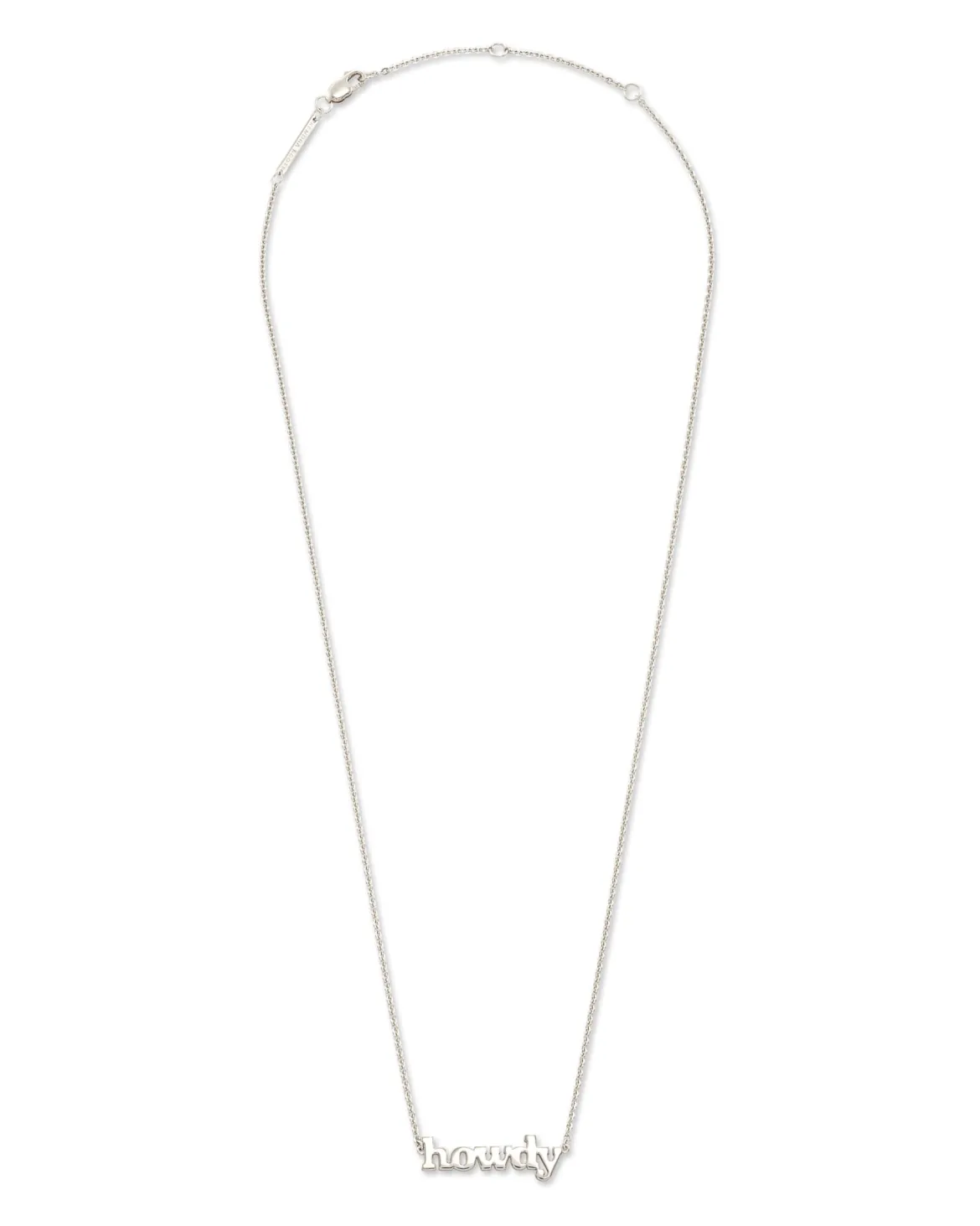 Howdy Pendant Necklace in Sterling Silver