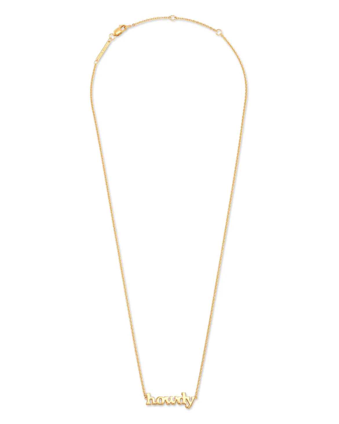 Howdy Pendant Necklace in 18k Yellow Gold Vermeil
