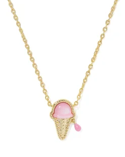 Ice Cream Gold Short Pendant Necklace