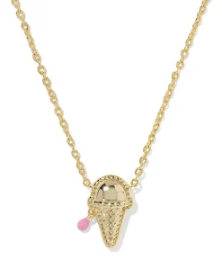 Ice Cream Gold Short Pendant Necklace