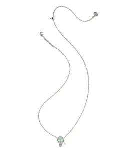 Ice Cream Silver Short Pendant Necklace