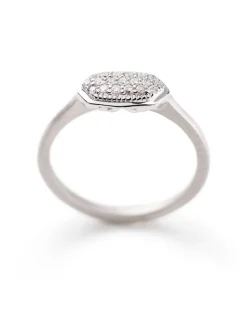 Isa Ring in Pave Diamond and 14k White Gold