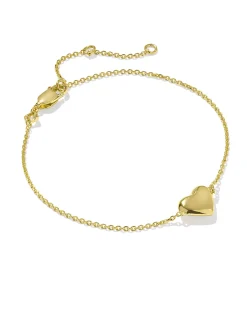 Jasmine Heart Delicate Chain Bracelet in 18k Gold Vermeil