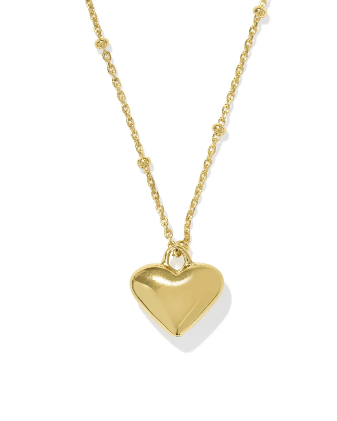 Jasmine Heart Pendant Necklace in 18k Gold Vermeil