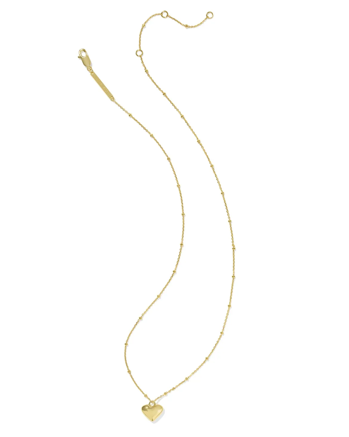Jasmine Heart Pendant Necklace in 18k Gold Vermeil