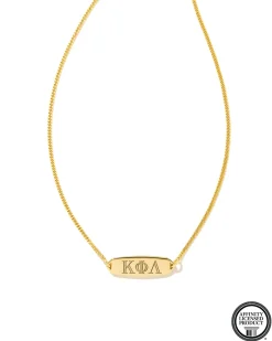 Kappa Phi Lambda Pendant Necklace in 18k Gold Vermeil
