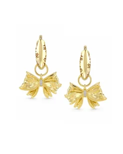 Kendra Scott x LoveShackFancy Bow Gold Convertible Huggie Earrings