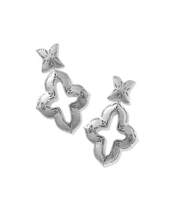 Keziah Etch Vintage Gold Statement Earrings