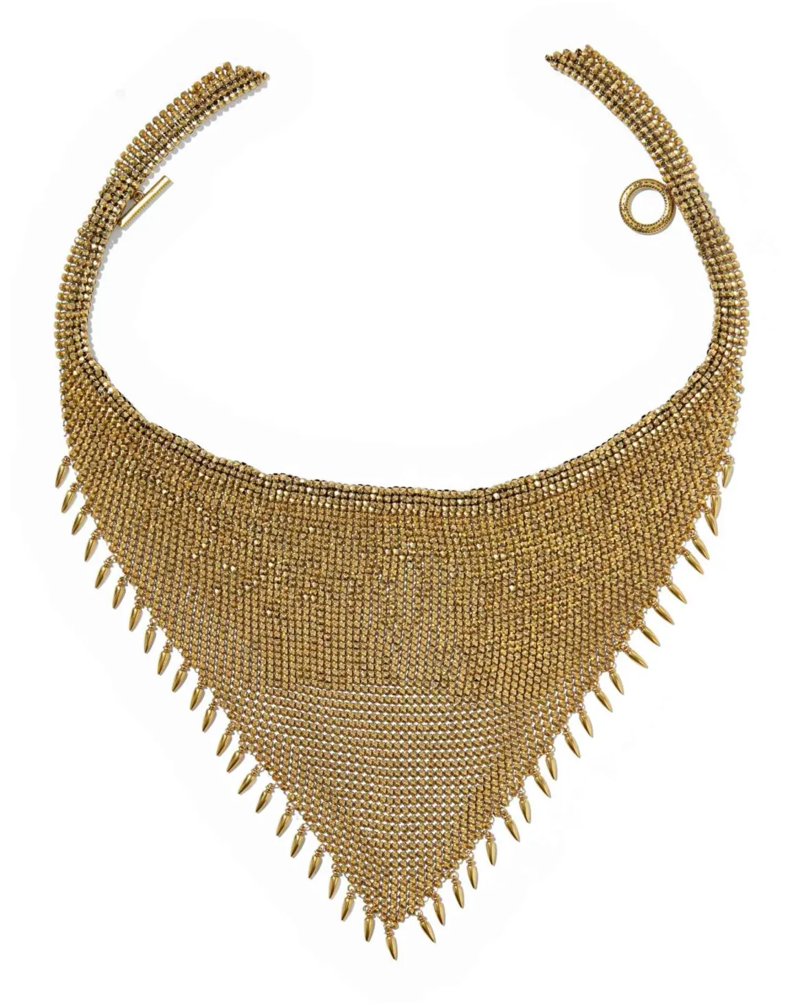 Keziah Vintage Gold Statement Bandana Necklace