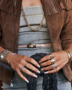 Keziah Vintage Silver Etch Frame Band Ring