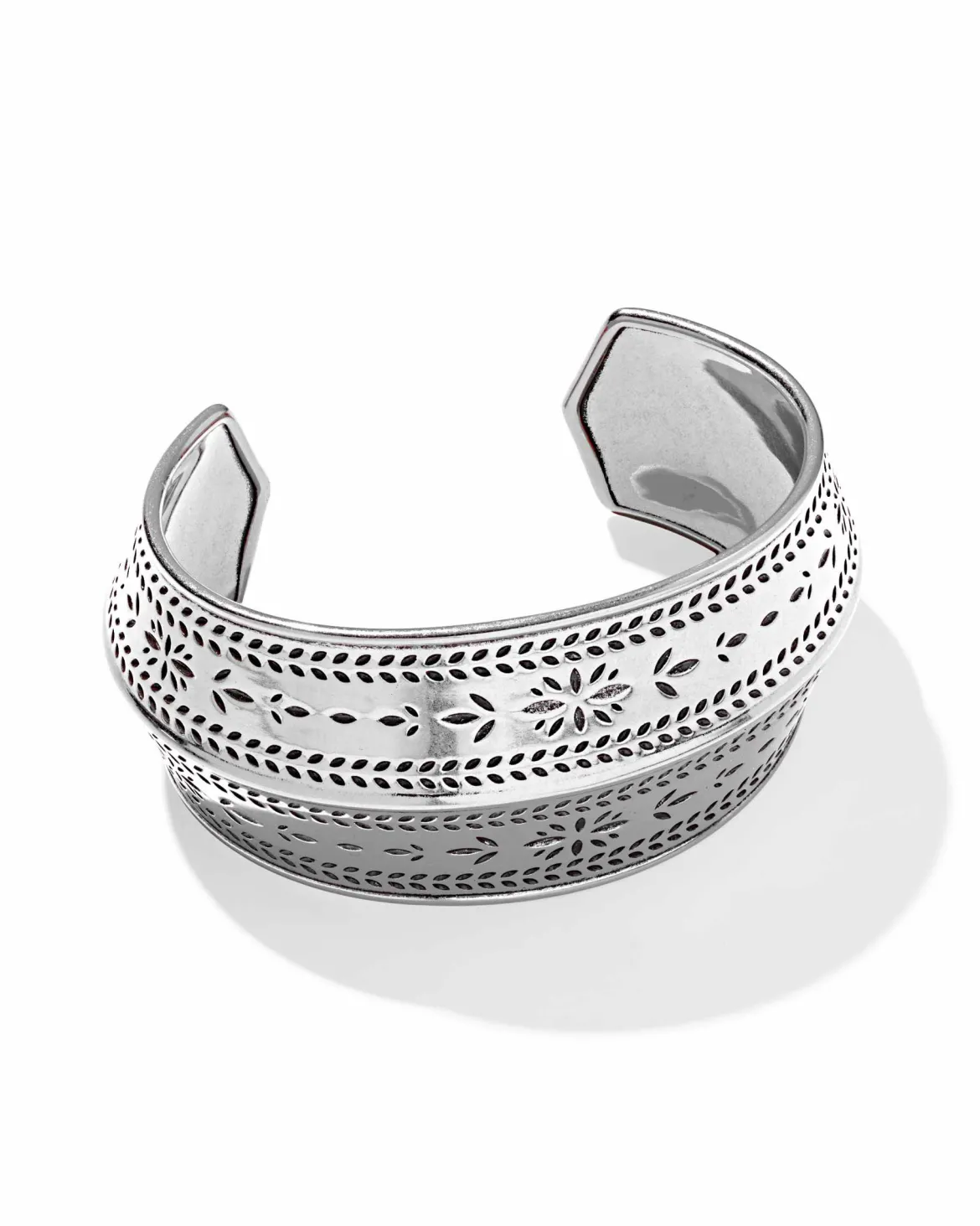 Keziah Vintage Silver Etch Statement Cuff Bracelet