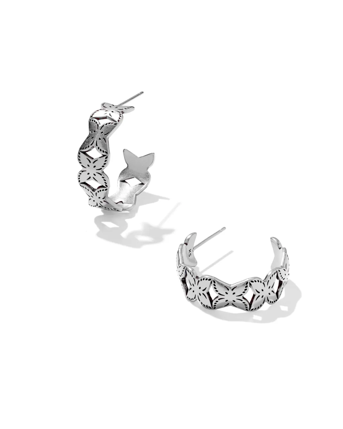 Keziah Vintage Silver Small Hoop Earrings