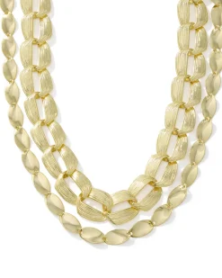 Kira Gold Chain Multi Strand Necklace
