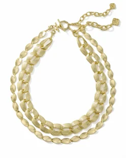 Kira Gold Chain Multi Strand Necklace