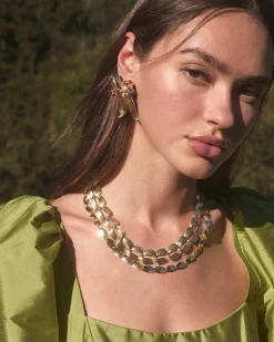 Kira Gold Chain Multi Strand Necklace