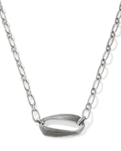 Kira Vintage Silver Short Pendant Necklace