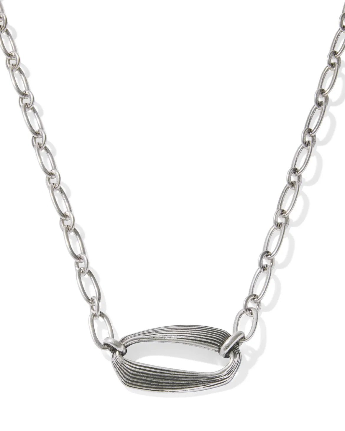 Kira Vintage Silver Short Pendant Necklace