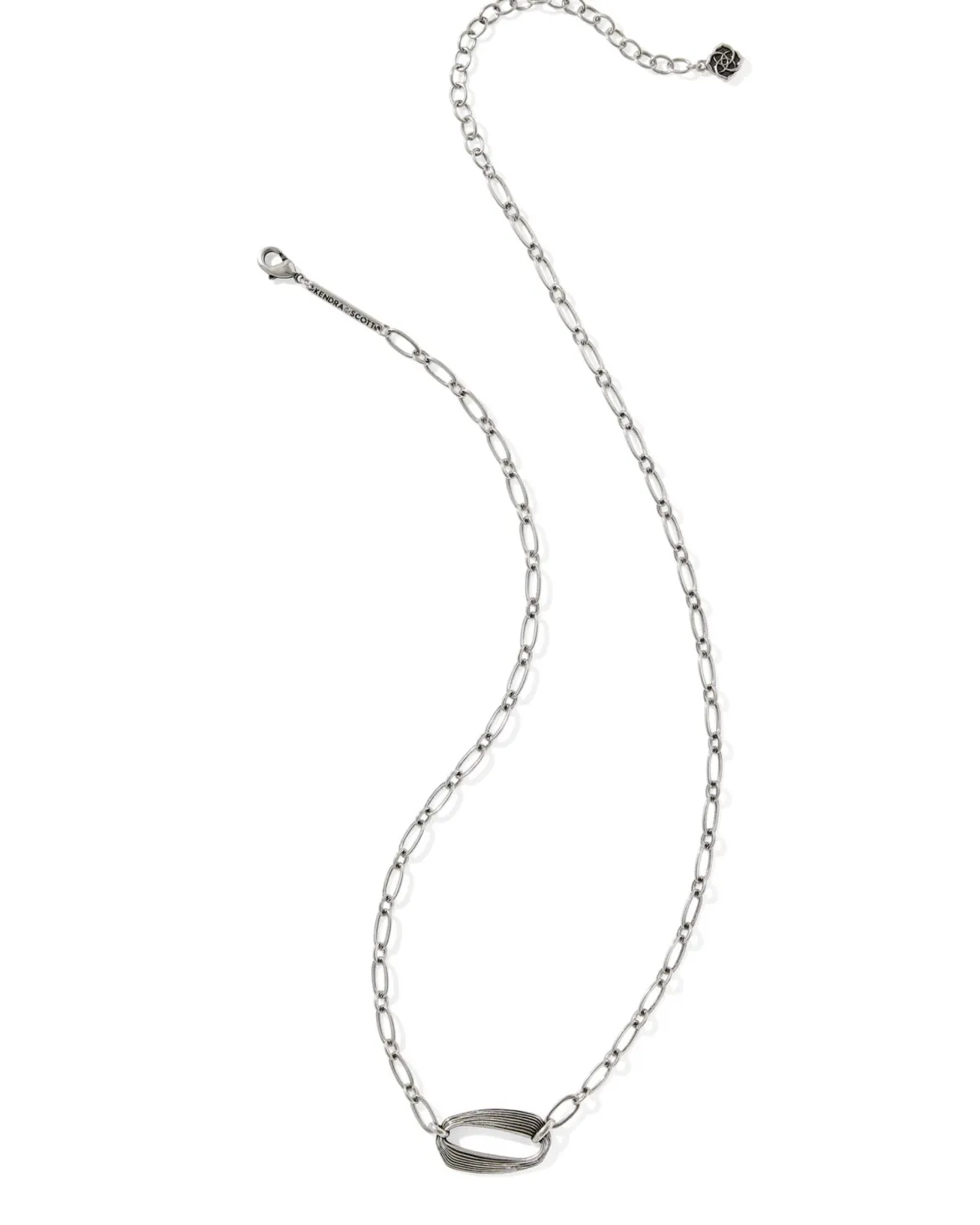 Kira Vintage Silver Short Pendant Necklace