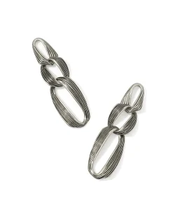 Kira Vintage Silver Statement Earrings