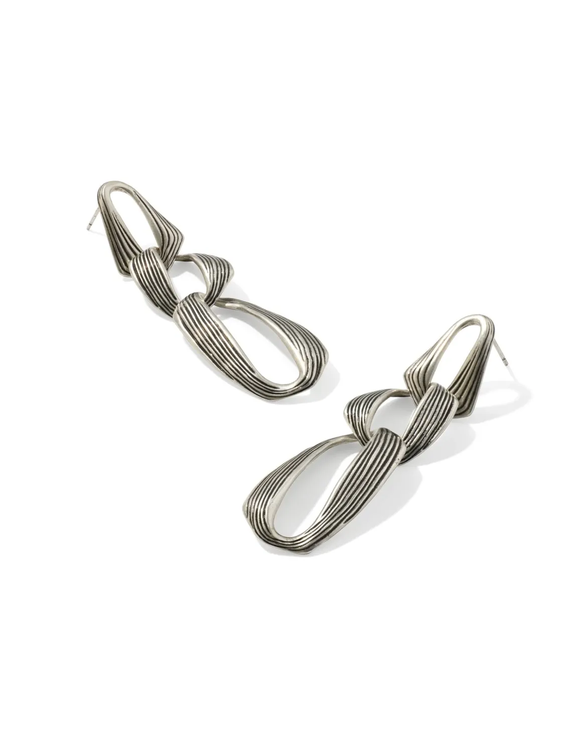 Kira Vintage Silver Statement Earrings